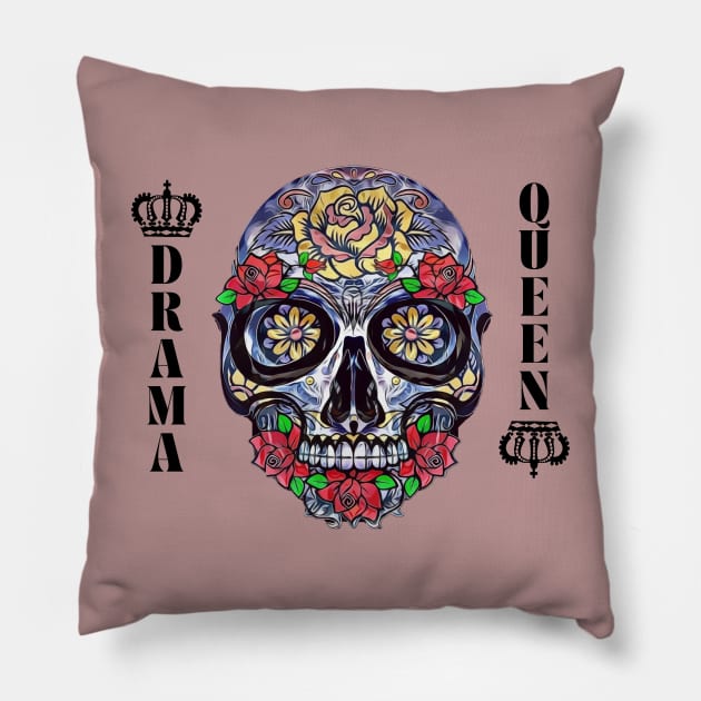 dramatic queen femininity relationships love emotions Pillow by Greenmillion