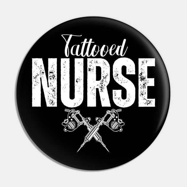 Tattooed Nurse With Tattoo Machines Pin by jackofdreams22