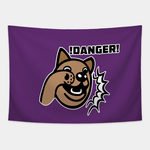 Gasp Golden Retriever Danger! Tapestry by Outcast United