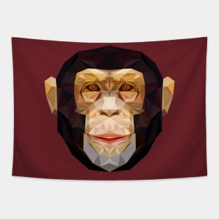 Portrait of Monkey Face | Polygonal Animals Tapestry