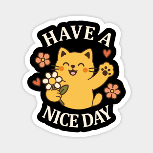 Sweet Kitty with a Bloom Magnet