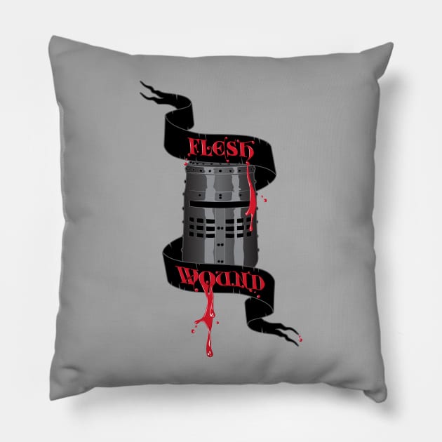 Flesh Wound Pillow by d4n13ldesigns