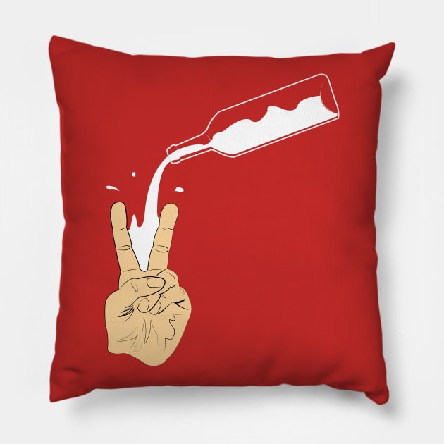 peace and vote white wine drinkers Pillow by ArticArtac