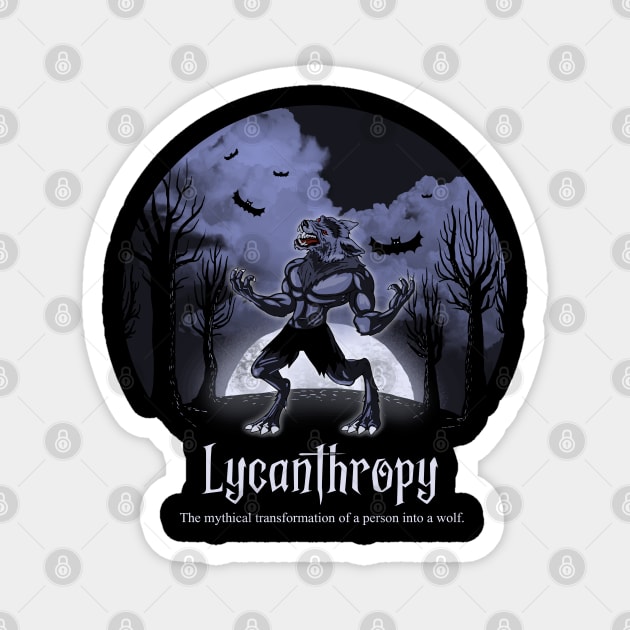 Halloween Wolf Lycanthropy Magnet by Jandjprints