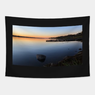 Sunset over a Calm Lake Tapestry