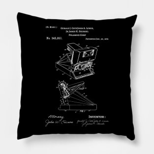 Polaroid Camera Patent / Polaroid Camera Blueprint / polaroid lover gift Pillow