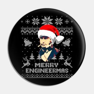 Isambard Kingdom Brunel Funny Engineering Christmas Pin