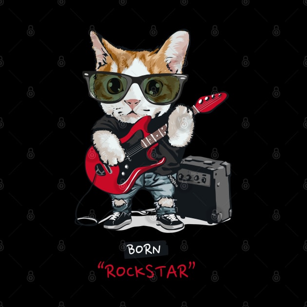 This Cat Is A Rock Star by Katheryn's Studio