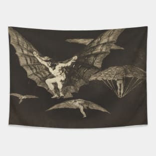 Manner of Flying, plate 13 in "Proverbs" by Francisco Goya Tapestry