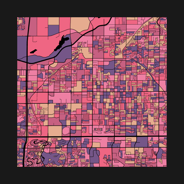 Mesa Map Pattern in Purple & Pink by PatternMaps