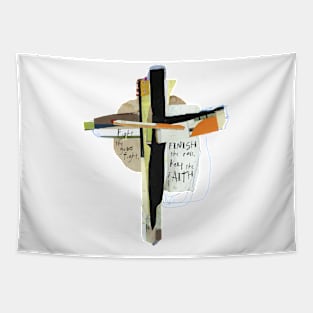 Scripture Cross Art 2 Timothy 4v7 Tapestry