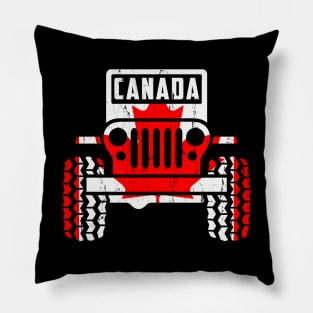 Canada Flag Jeep Canadian America Flag Jeep Vintage Jeep Men/Women/Kid Jeep Gift Pillow