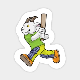 Goat as Batsman with Cricket bat Magnet