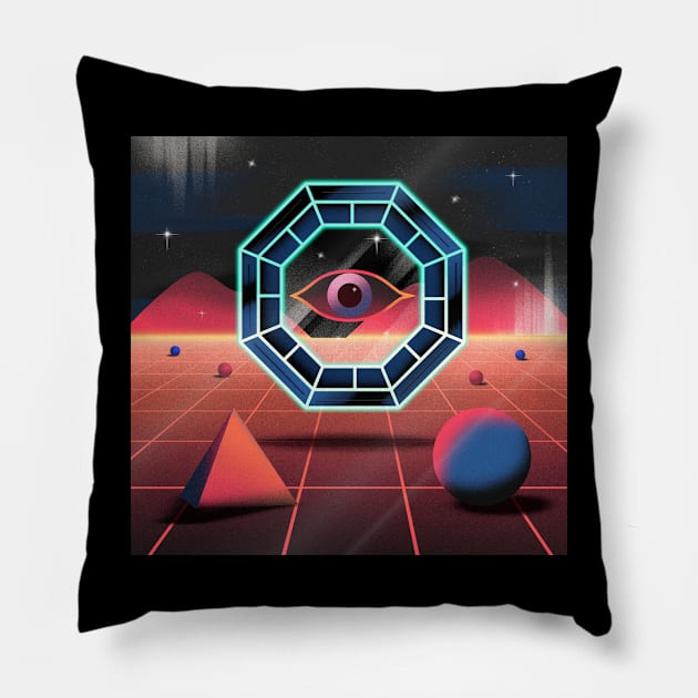 Psychedelic Eye Trippy Lsd Illuminati Pillow by Mrkedi