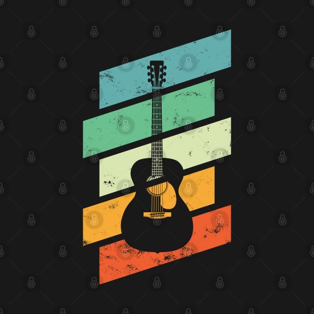 Vintage Style Concert Style Acoustic Guitar Retro Colors by nightsworthy