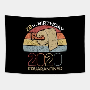 28th Birthday 2020 Quarantined Social Distancing Funny Quarantine Tapestry