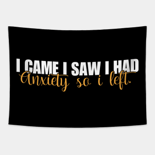 I Came I Saw I Had Anxiety So I Left. Tapestry