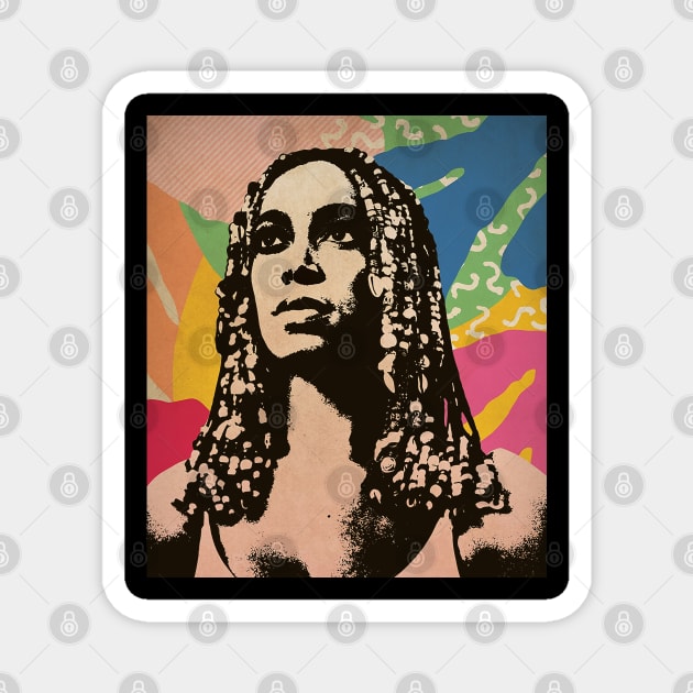 Vintage Poster - Solange Knowles Style Magnet by Pickle Pickle