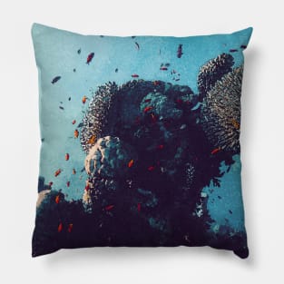 Stunning Coral Reef Watercolor Ocean Art Beautiful Earth Edition Pillow