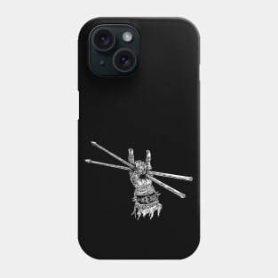 Devil Horns-Drumsticks-Drummer-Rock-Metal-Music Phone Case