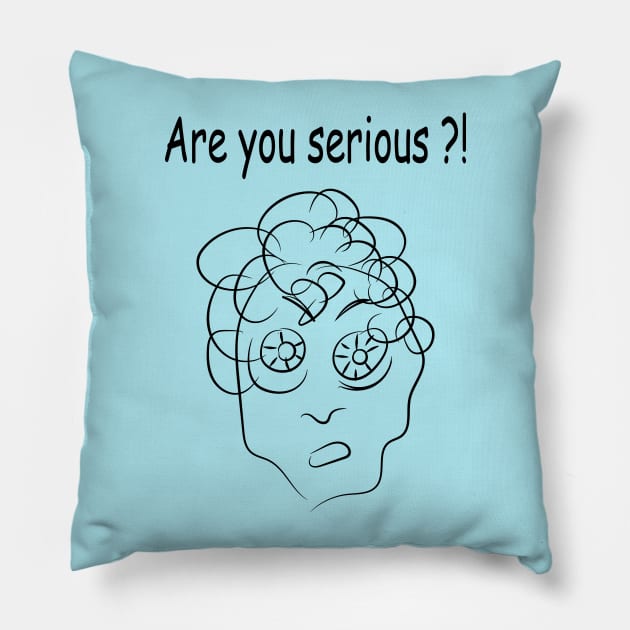 Shocked face Pillow by smartsman