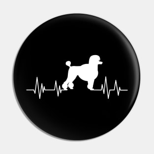 Poodle Heartbeat dog Heartbeat Poodle Silhouette Pin