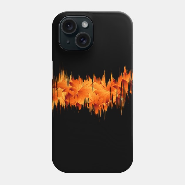 Crack with autumn leaves Phone Case by Scailaret