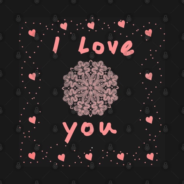 I Love You Hearts and Lace by designs-by-ann