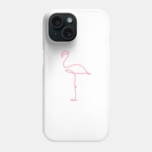 Line Art Flamingo Phone Case