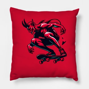 Ride in Style: Urban Skateboarding Art Prints for Modern and Edgy Home Decor! Pillow