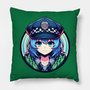 police anime girl Pillow