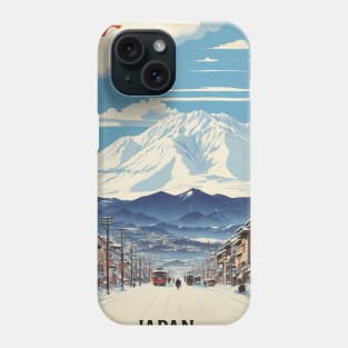 Sapporo Japan Vintage Poster Tourism Phone Case