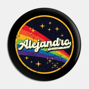 Alejandro // Rainbow In Space Vintage Grunge-Style Pin