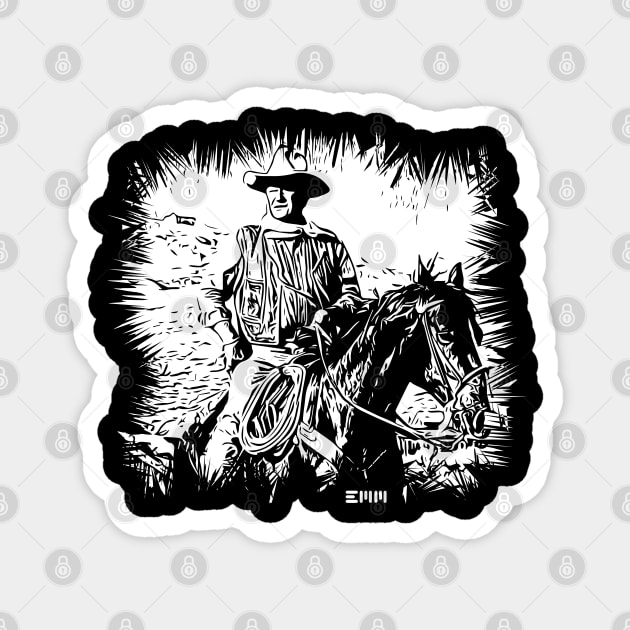 JOHN WAYNE Magnet by ArtMofid