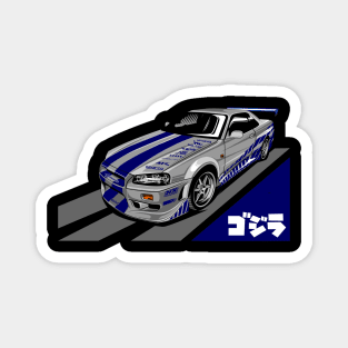 Nissan GTR 34 Paul Walker Livery Magnet