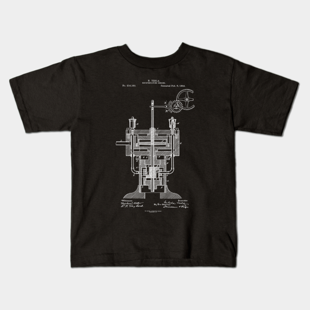Tesla Oscillator Earthquake Machine Patent 1894 - Tesla - Kids T-Shirt ...