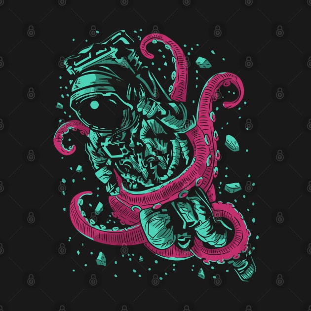 astronaut tentacles by PaperHead