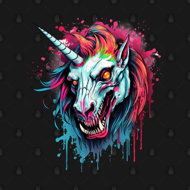 Creepy Unicorn by OscarVanHendrix