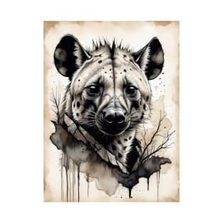 Ink Art Spotted Hyena upclose T-Shirt