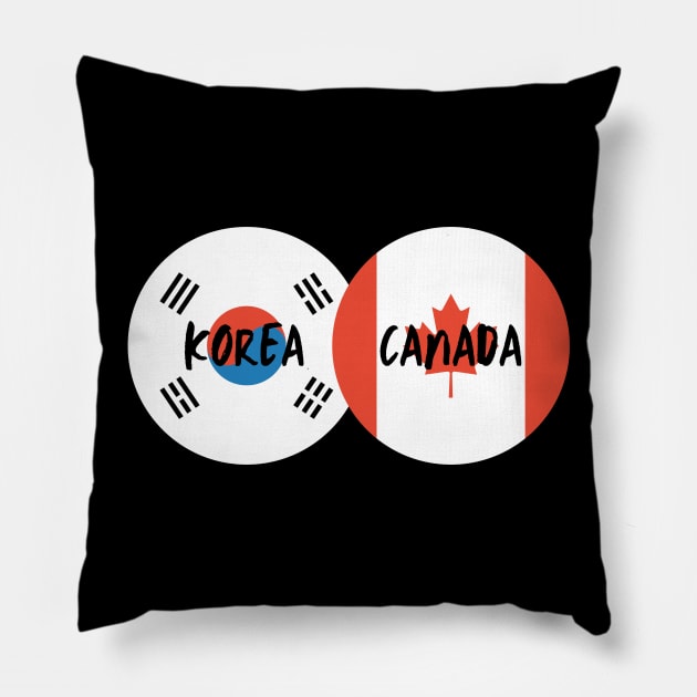 Korean Canadian - Korea, Canada Pillow by The Korean Rage