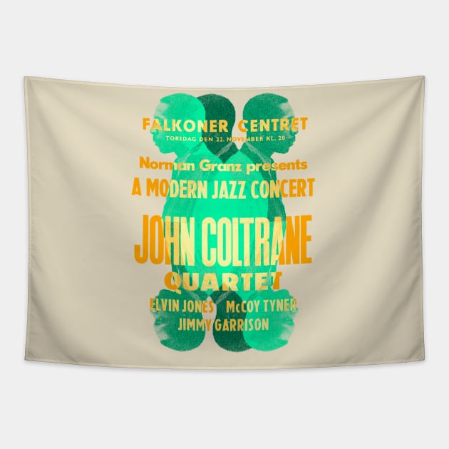 John coltrane concert graphic Tapestry by HAPPY TRIP PRESS