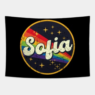 Sofia // Rainbow In Space Vintage Grunge-Style Tapestry