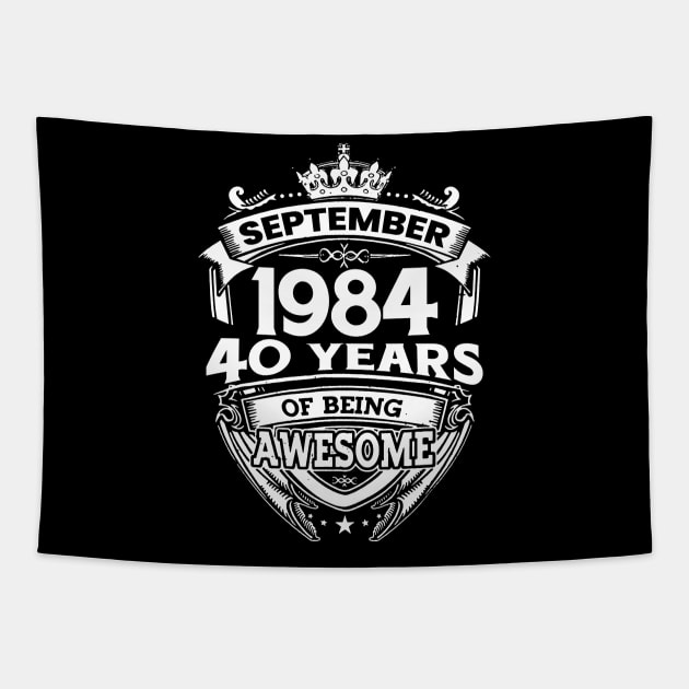 September 1984 40 Years Of Being Awesome 40th Birthday Tapestry by Che Tam CHIPS