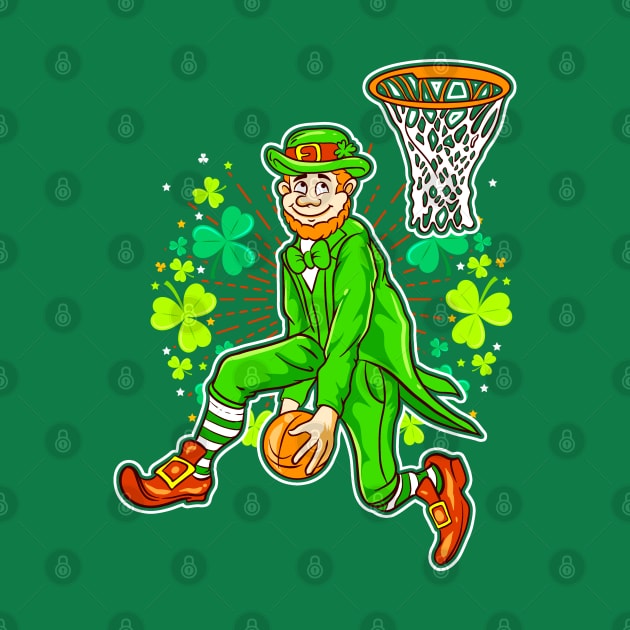 Leprechaun Basketball St Patricks Day by E