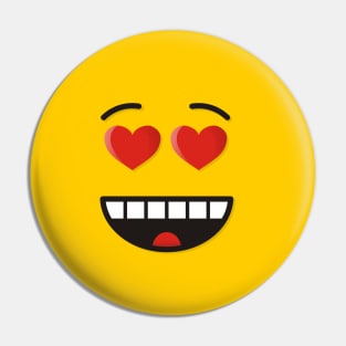 Smiling Face With Heart-Shaped Eyes Pin