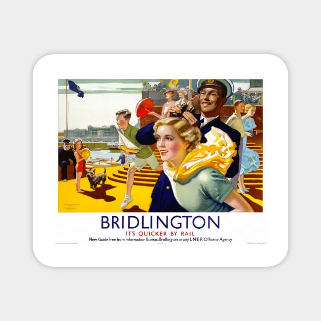 Vintage Travel Poster  England Bridlington Magnet by vintagetreasure