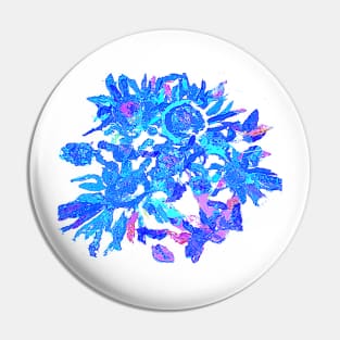 blue sunflowers Pin