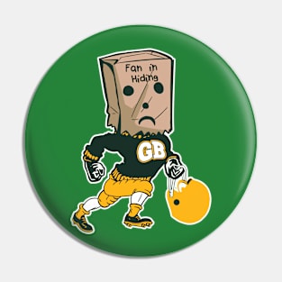 Green Bay Fan In Hiding Pin