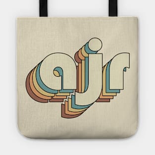 AJR Retro Rainbow Typography Style 70s Tote