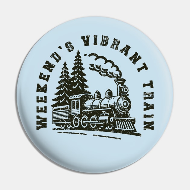 Weekend's Vibrant Train Pin by Trendsdk